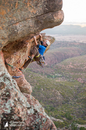 Rob Saunders on the classic three pitch Hangover Layback (15) in The Ramparts.
