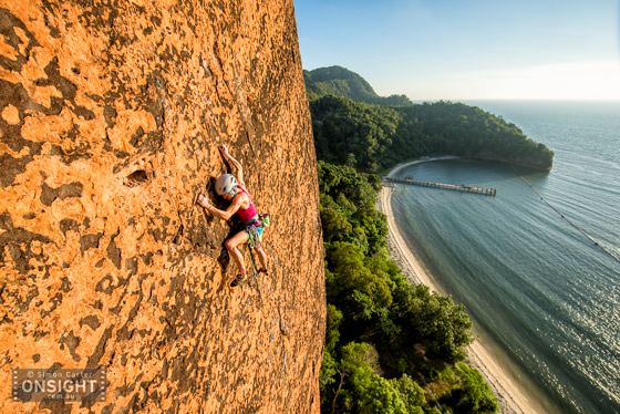 Monique Forestier on pitch 3 of <em><strong>Make it Snappy</strong></em>, Berhala Island, Borneo, Malaysia.