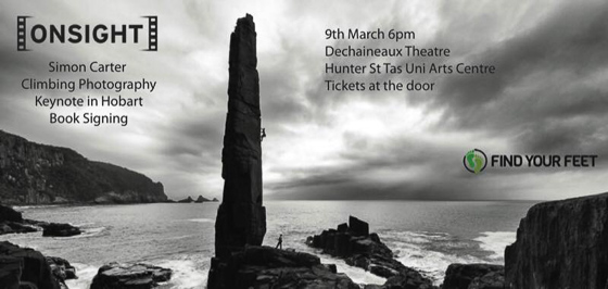 Hobart presentation: 9th March, 6pm, Dechainaeux Theatre, Hunter Street, Tas Uni Arts Centre. Tickets $10 at the door. Discounted signed copies of <em>Rock Climbing Down Under</em> available on the night. Hope to see you there!